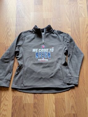 Cubs Majestic 2016 Post Season Gray Quarter Zip Pullover